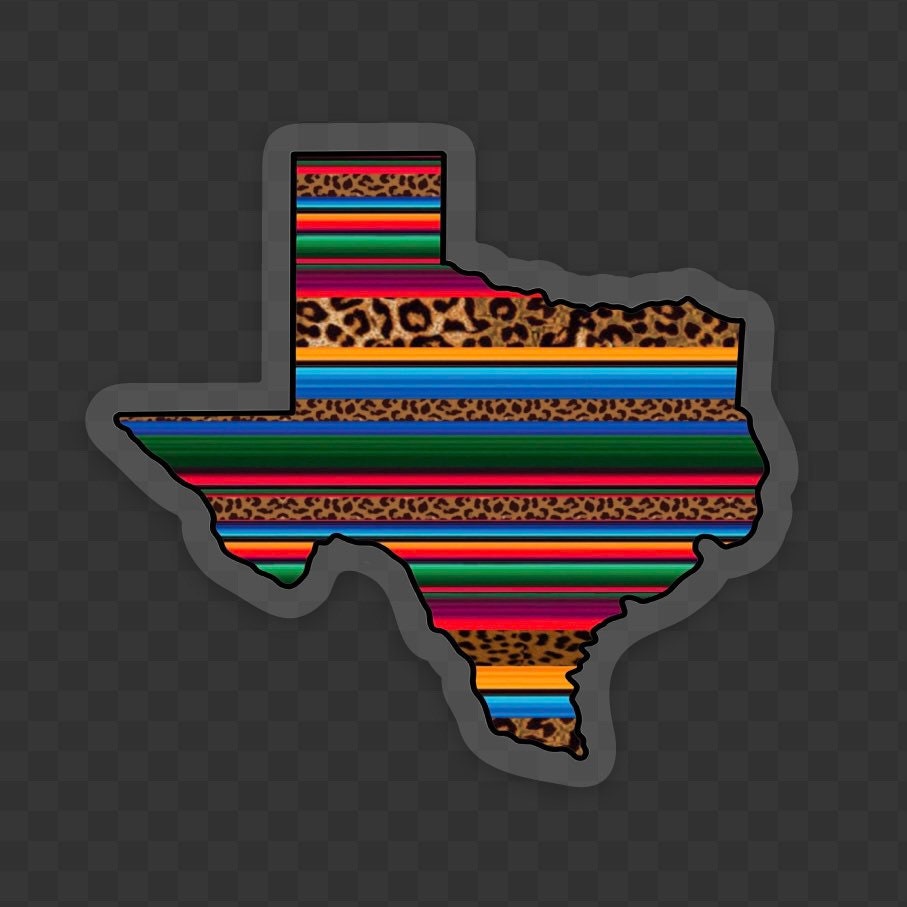 Texas Sticker Texas Vinyl Print Sticker Etsy