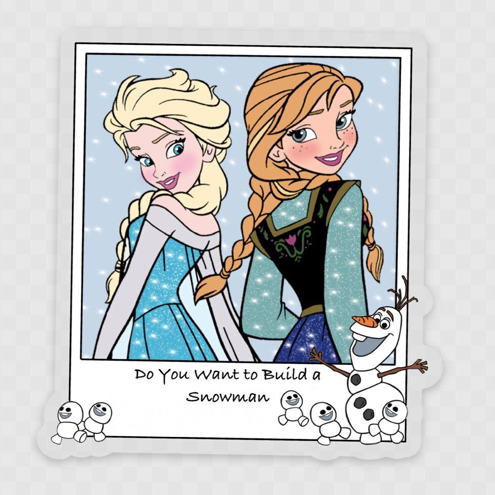 Frozen Sticker Frozen Vinyl Elsa Sticker Elsa and Anna | Etsy