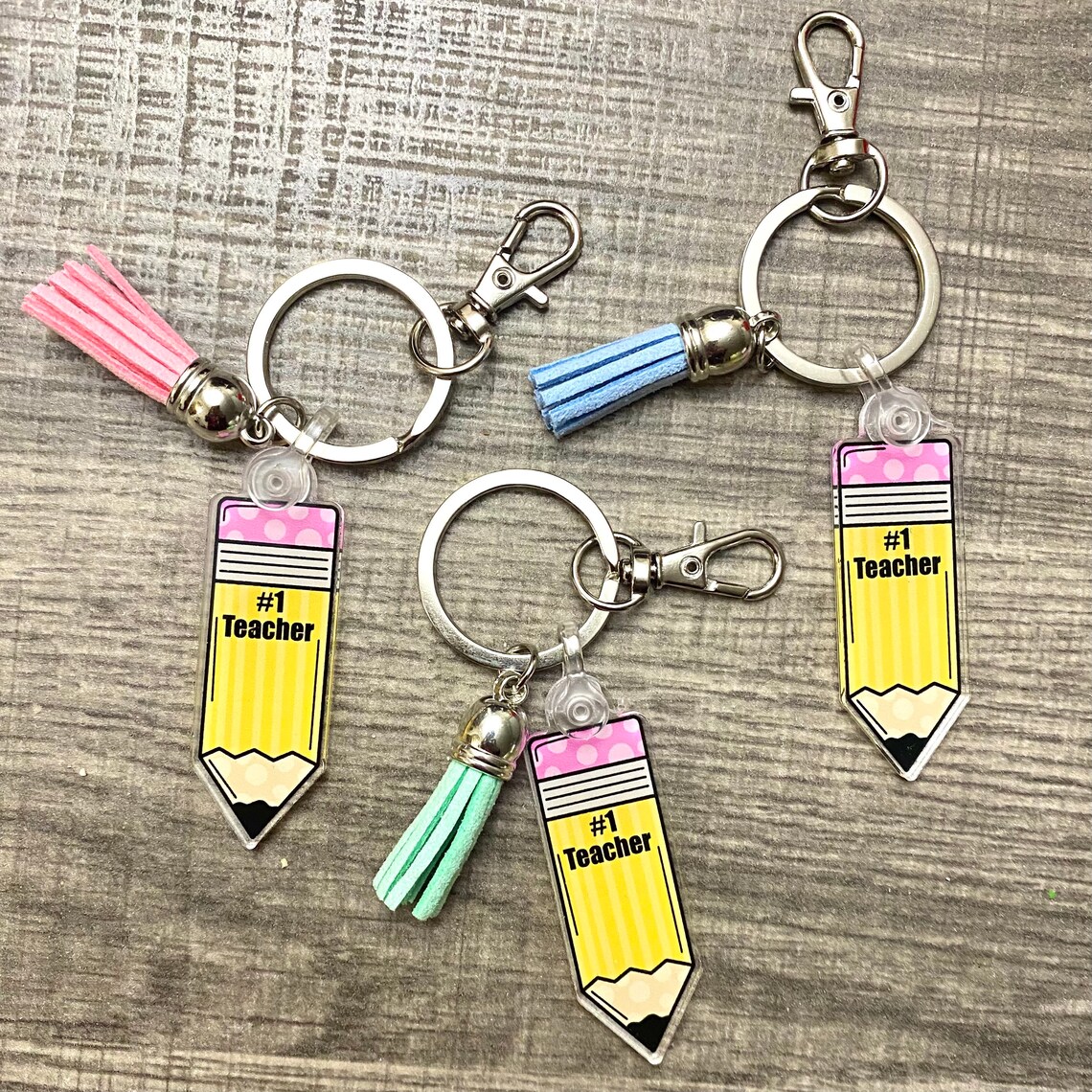 Teacher Keychain Keychain Pencil teacher gift Etsy