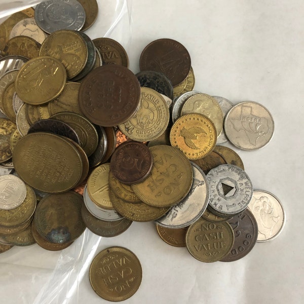 Large Collection of Assorted Exonumia Tokens (Car Wash, Casino, Souvenir, Arcade, Transit), Over 300 Tokens - Free Shipping