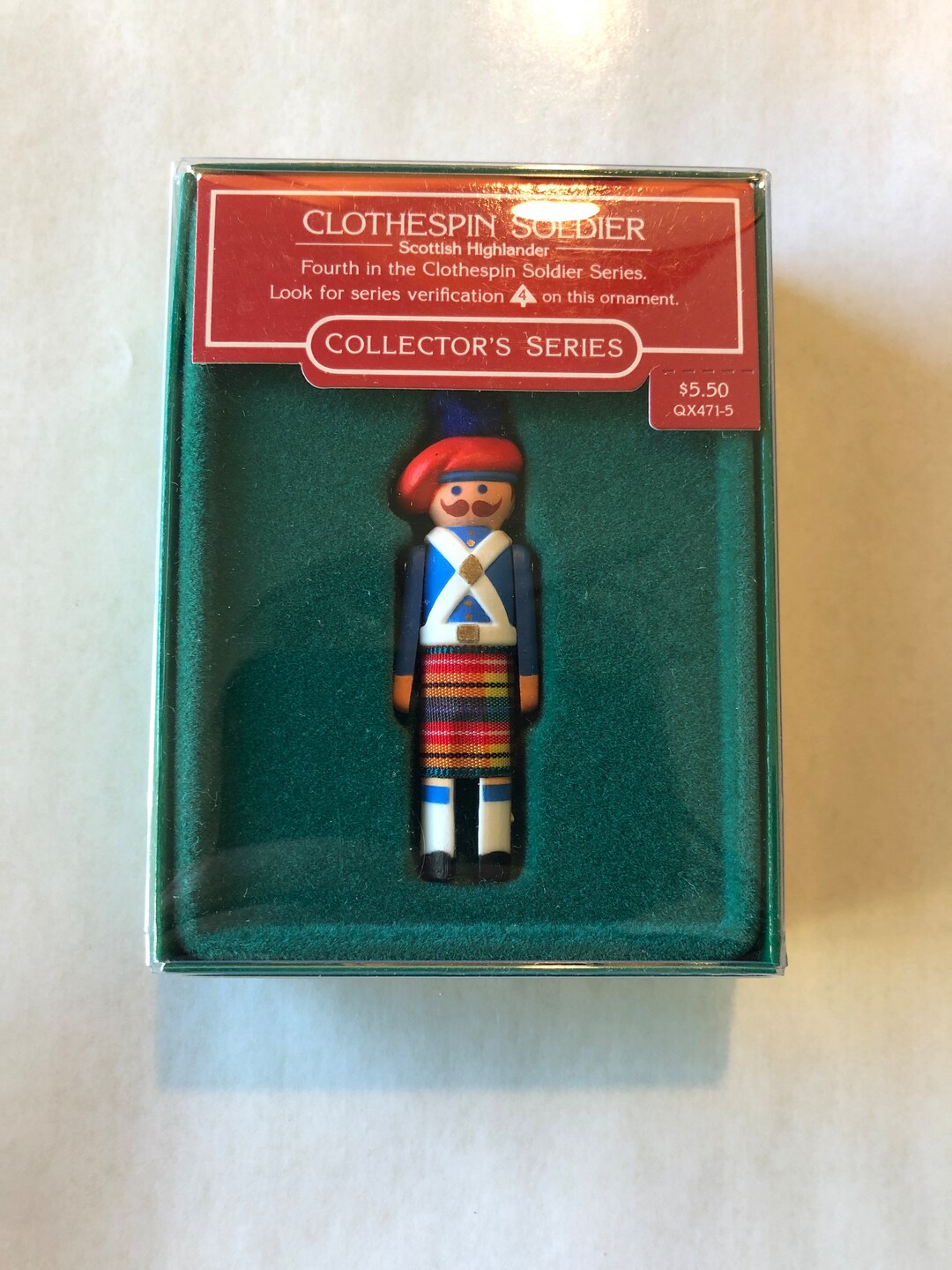 Hallmark Clothespin Soldier Christmas Ornament, 4th in Clothespin