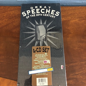 Great Speeches of the 20th Century CD Box Set in Original Cellophane, 4 CD Set 1991 - Free Shipping