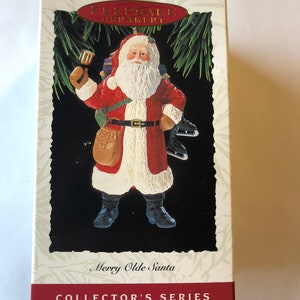 Merry Olde Santa Hallmark Keepsake Ornament, Collector&#39;s Series, Handcrafted in 1993 - Free Shipping