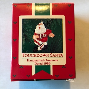 Hallmark Keepsake Touchdown Santa Christmas Ornament, Handcrafted 1986 - Free Shipping