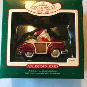 Hallmark Keepsake Santa&#39;s Woody Christmas Ornament, Here Comes Santa Series,  Handcrafted 1987 - Free Shipping