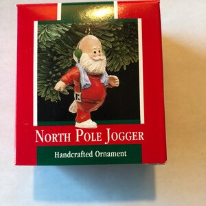 Hallmark Keepsake North Pole Jogger Christmas Ornament, Handcrafted 1989 - Free Shipping