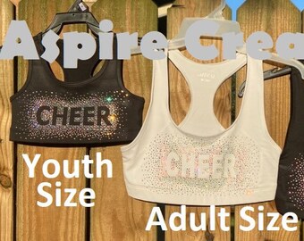 strapless sports bra for cheer