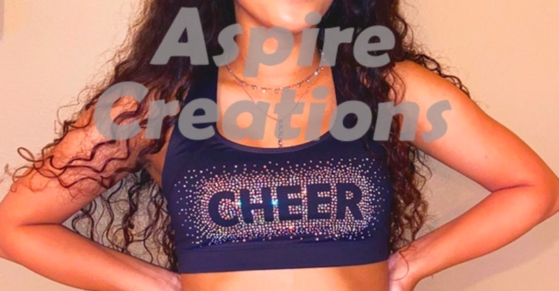 rhinestone sports bra