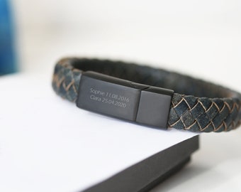 Personalised Antique Style Bracelet - Iron, Mens Bracelet, Christmas Gift, Christmas Gift For Him, Engraved Mens Bracelet, Bracelet For Him
