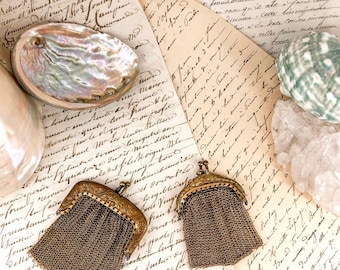Monedero antiguo alemán Chatelaine, más pequeño