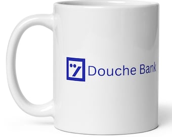 Deutsche Bank Funny Parody Coffee Mug, Wall Street Finance Gift For Men Women, Business Finance Meme Drinking Cup