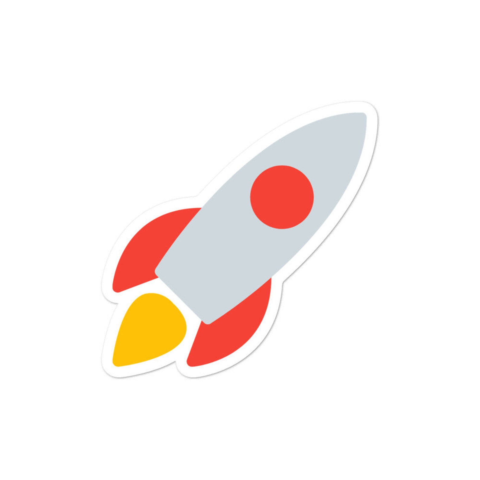 Rocket Emoji to the Moon Sticker Etsy