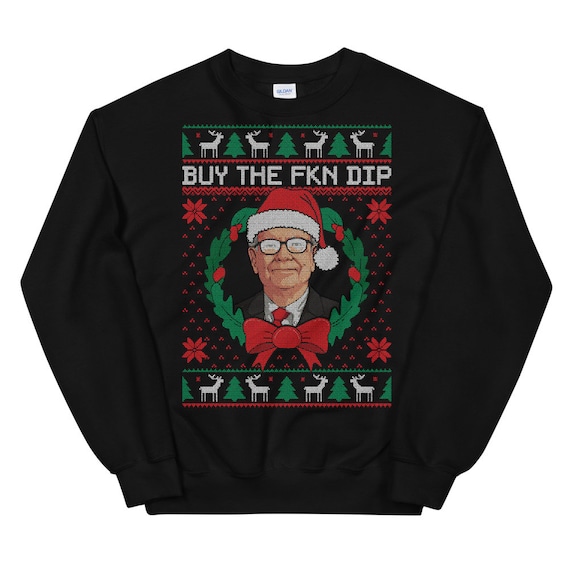Warren Buffett BTFD Christmas Sweater 