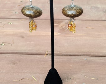 Earrings - Wire & Beads - Lantern