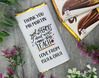 Leraar Chocoladereep- Dank u, leraar cadeau, einde van de termijn cadeau, dank u leraar, speciale leraar