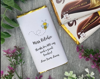 Leraar Chocoladereep- Helpt me shine, leraar cadeau, gepersonaliseerde chocolade, leraar cadeau, einde van de termijn geschenken voor leraren, leraar geschenken