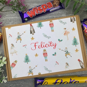 Nutcracker Personalised Letterbox Gift, Christmas Chocolate Box, Christmas Sweet Box, Christmas Treats, Christmas Eve Box, Gift For Kids