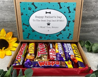 Personalised Dog Dad Chocolate Box, Father's Day Gift from Pet