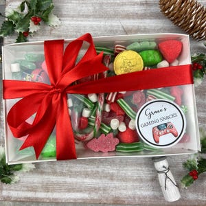 Personalisierte Gaming Snacks, Weihnachtsbox mit Gaming Snacks, Sweet Box, Geschenk für Kinder, Gaming-Liebhaber, Teen Weihnachtsgeschenk, Luxus Sweet Box