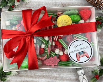 Personalised Gaming Snacks, Christmas Box Of Gaming Snacks, Sweet Box, Gift For Kids, Gaming Lover, Teen Christmas Gift, Luxury Sweet Box