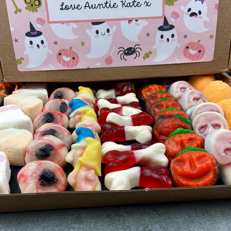Halloween Gift, Cute Halloween Sweet Box, Personalised Sweet Hamper
