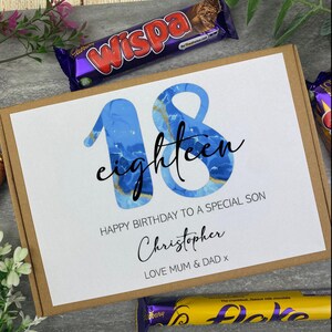 Personalised Birthday Letterbox Gift - Custom Name & Age Chocolate Box - Birthday Gift For Him -Chocolate Letterbox Surprise - Birthday Gift