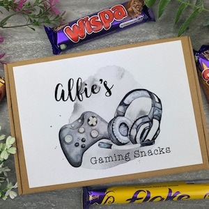 Snacks de videojuegos personalizados, regalo para buzón, caja de bombones navideños, caja de dulces navideños, regalo para niños, amantes de los videojuegos, regalo de cumpleaños para adolescentes