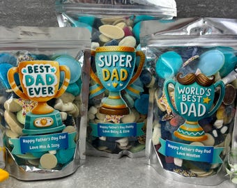 Gepersonaliseerd snoepzakje voor Vaderdag, Pick 'n' Mix Treat For Dad,