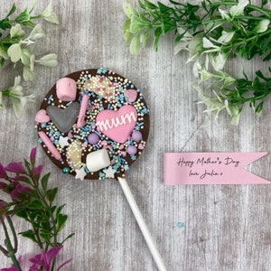 Mother's Day Chocolate Lollipop, Belgian Chocolate Lolly, Mum's Chocolate Gift, Gift For Mum, Mother's Day Personalised Chocolate Lollipop image 8