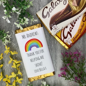 Barra de chocolate para professores, presente para professores, agradecimento aos professores, presente de chocolate, presentes de fim de período letivo para professores, presente de chocolate personalizado