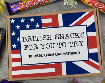 Gepersonaliseerde British Classics Snack Box, British Treat Box, British Snacks, UK Snack Box