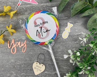 Personalised Happy Birthday Giant Lollipop With Age, Personalised Gift, Gift For Her, Gift For Best Friend, Birthday Gift, Happy Birthday