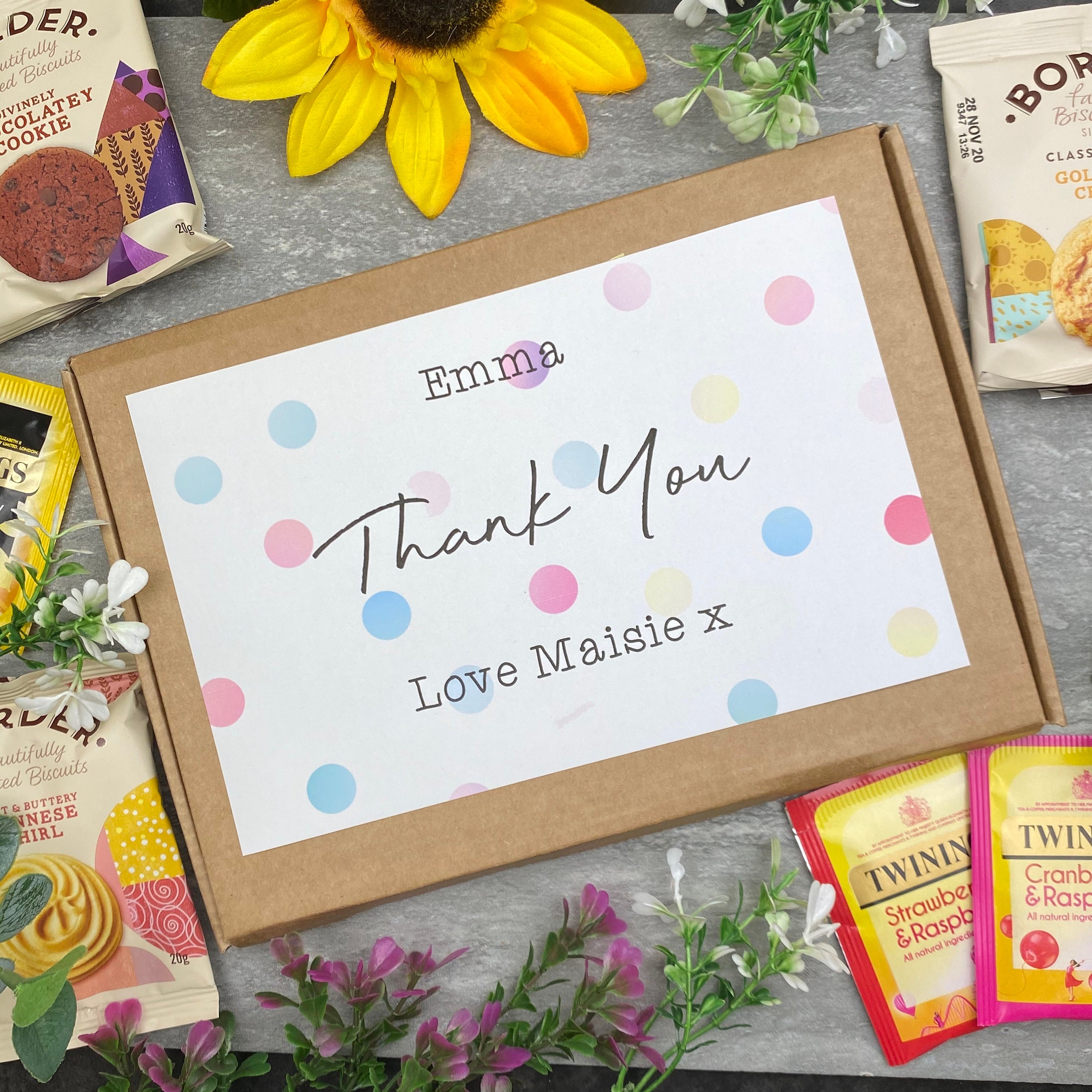 Thank You Tea and Biscuit Box