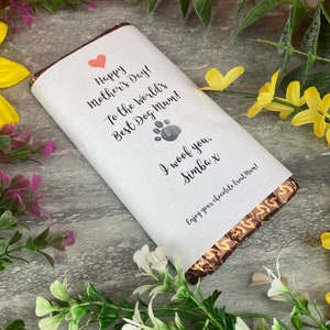 Best Dog Mum Mothers Day Personalised Chocolate Bar image 9