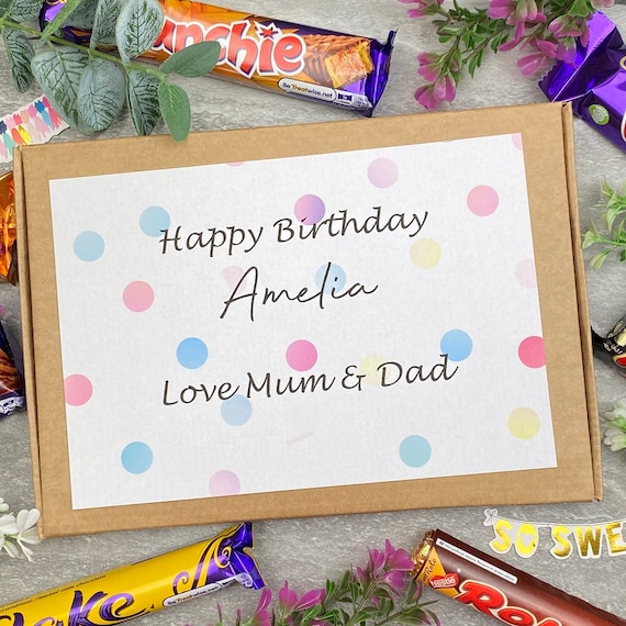 Personalised Birthday Chocolate Gift Box Birthday Chocolate Etsy