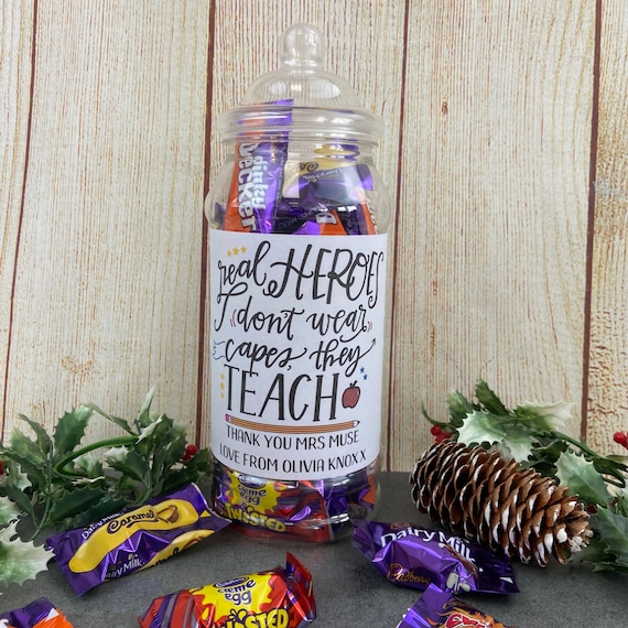 Personalised Teacher Gift Jar Teacher Gifts Chocolate Gift Etsy