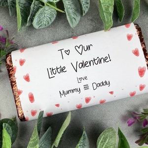 To Our Little Valentine Chocolate Bar, Chocolate Bar, Chocolate Gift, Candy Bar, Gift for Daughter, Valentines Gift, Gift for Son