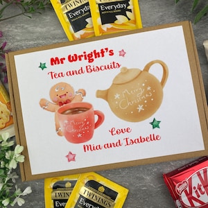 Teacher Tea & Biscuit, Teacher Gift Tea Box, Tea Gifts, Tea Hamper, Biscuits, Gifts for Teacher, Personalised Online Gift