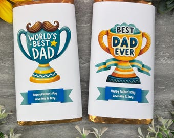 Tableta de chocolate personalizada para el Día del Padre: ¡El mejor papá del mundo!