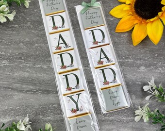 Regalo personalizzato con lettere di cioccolato per papà / Regalo per la festa del papà