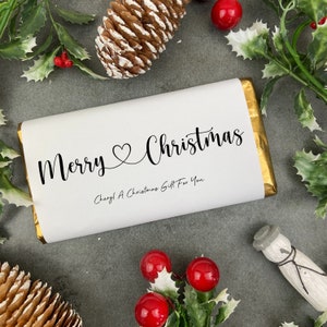 Merry Christmas - Personalised Chocolate Bar, Christmas Gift, Christmas Treat, Personalised Gift, Stocking Filler For Teens, Festive Treat