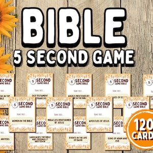 Bible 5 Second Game Printable Bible 5 Second Rule Fun Christian Game Printable Bible Game Church Games Bible Five Second Christian Printable