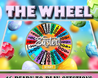 Easter Game PowerPoint Spin the Wheel Games to play on the computer games for zoom kids friendly adults Easter games spin fortune teens egg