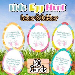 Easter Egg Hunt for Kids Printable Treasure Hunt Easter Hunt Clues