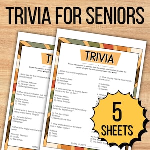 Games for Seniors Trivia Retirement Games Senior Citizen Trivia Games for Seniors Trivia Retirement Games Senior Citizen Trivia