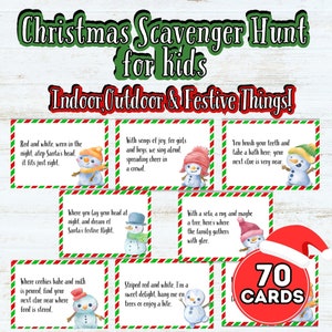 Christmas Scavenger Hunt for Kids Indoor and Outdoor Christmas