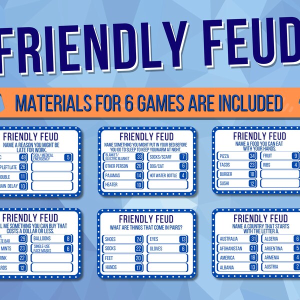 Family Games Night Printable - Etsy