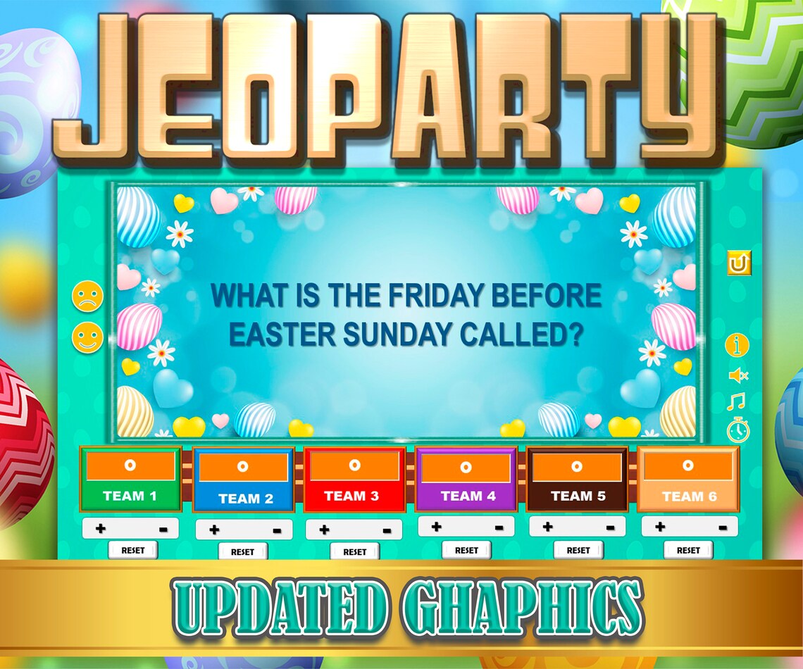 Easter Game Jeoparty Games to Play on the Computer Jeopardy Etsy