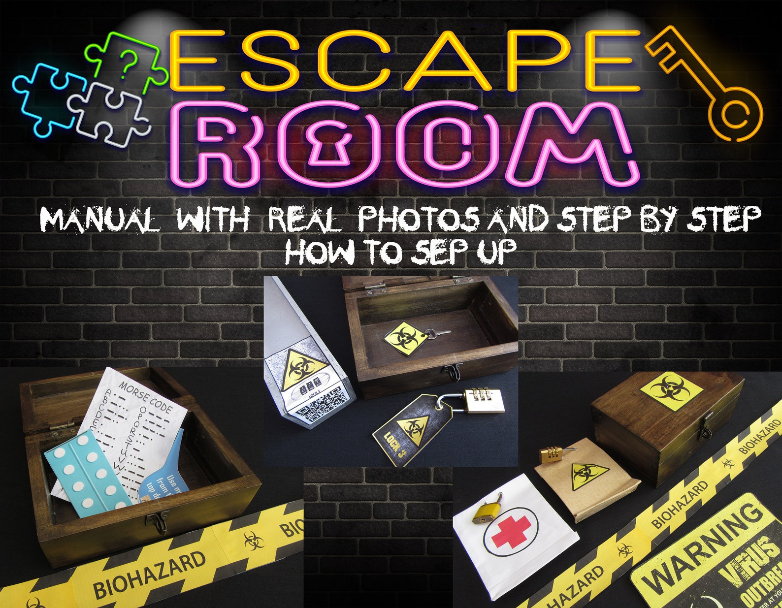 Virus Secret Lab Escape Room Kit Real Life Home Family Etsy Canada