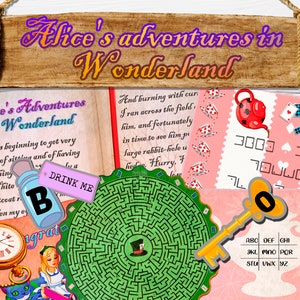 Alice's Adventures in Wonderland Treasure Hunt Escape Room Kit Kids ...